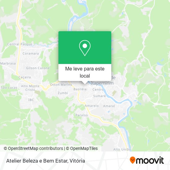 Atelier Beleza e Bem Estar mapa