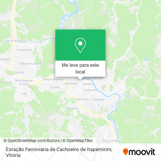 Estação Ferroviária de Cachoeiro de Itapemirim mapa