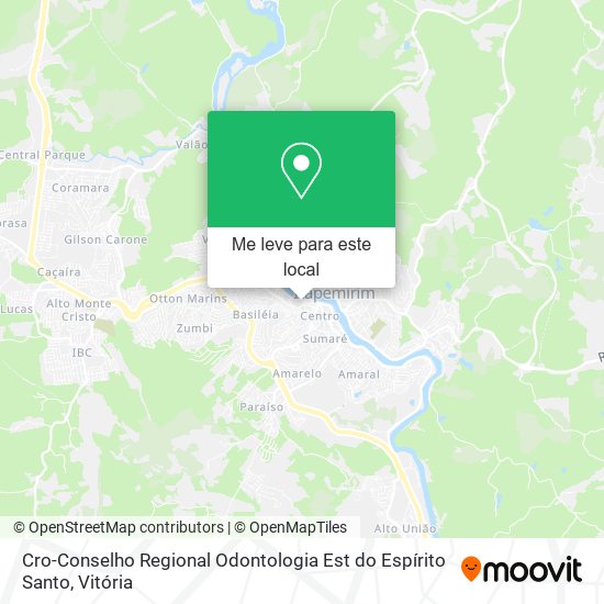 Cro-Conselho Regional Odontologia Est do Espírito Santo mapa