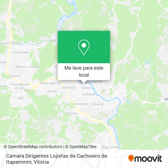Camara Dirigentes Lojistas de Cachoeiro de Itapemirim mapa