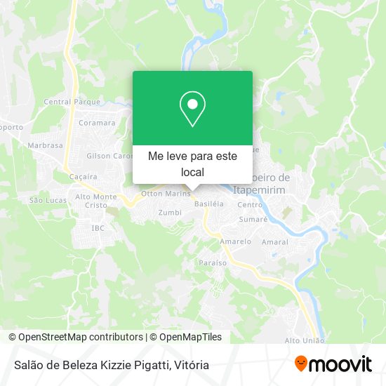 Salão de Beleza Kizzie Pigatti mapa