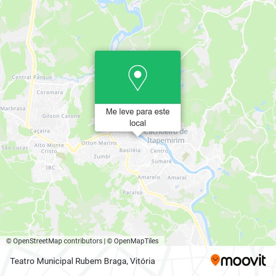 Teatro Municipal Rubem Braga mapa