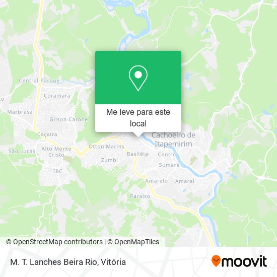 M. T. Lanches Beira Rio mapa