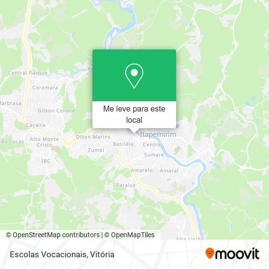 Escolas Vocacionais mapa