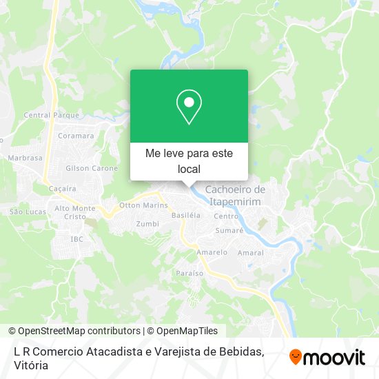 L R Comercio Atacadista e Varejista de Bebidas mapa