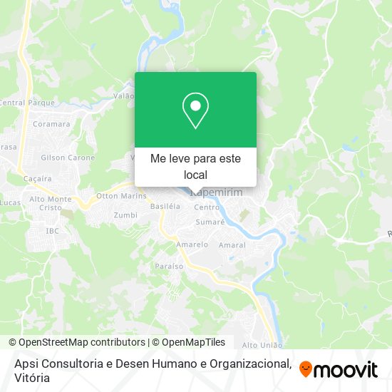Apsi Consultoria e Desen Humano e Organizacional mapa