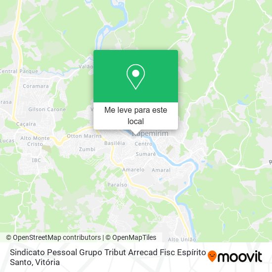 Sindicato Pessoal Grupo Tribut Arrecad Fisc Espírito Santo mapa
