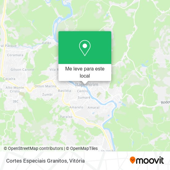 Cortes Especiais Granitos mapa