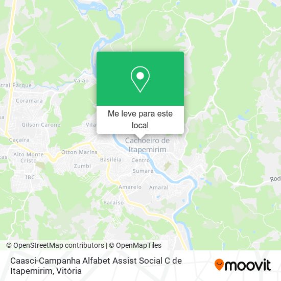 Caasci-Campanha Alfabet Assist Social C de Itapemirim mapa
