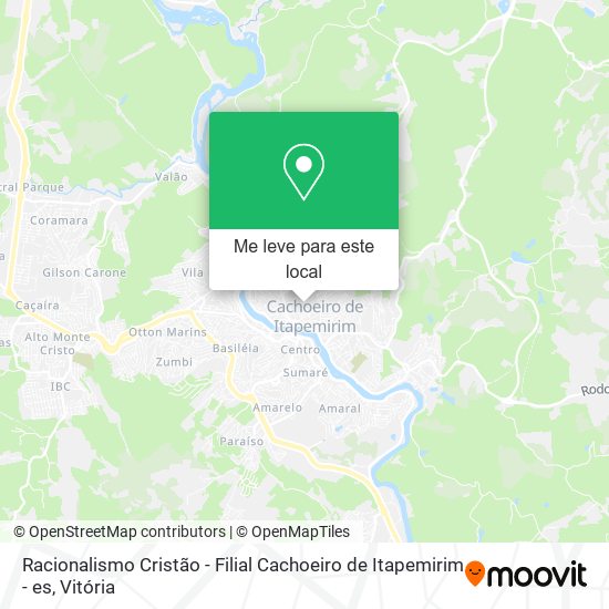 Racionalismo Cristão - Filial Cachoeiro de Itapemirim - es mapa