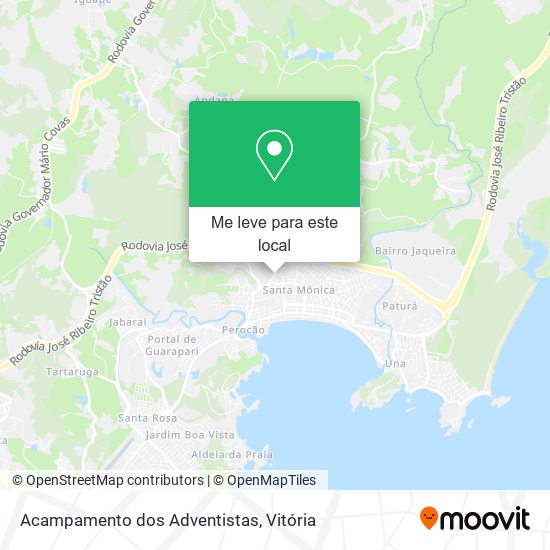 Acampamento dos Adventistas mapa