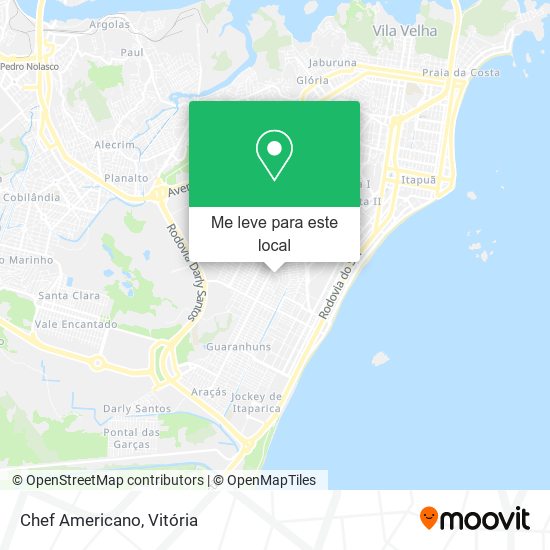 Chef Americano mapa