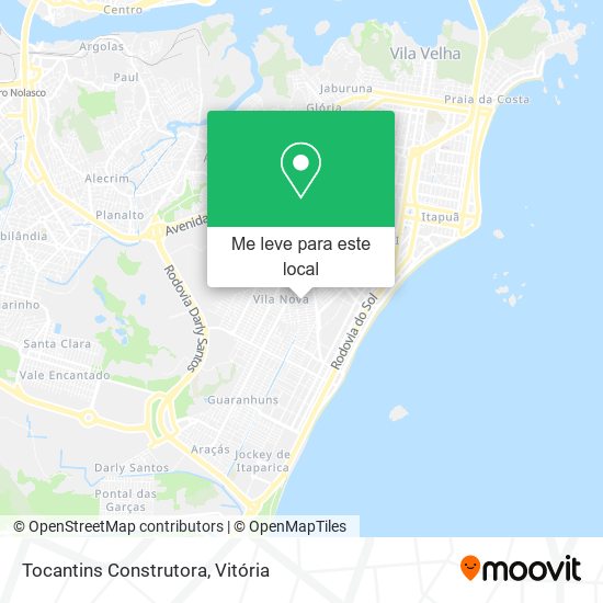Tocantins Construtora mapa