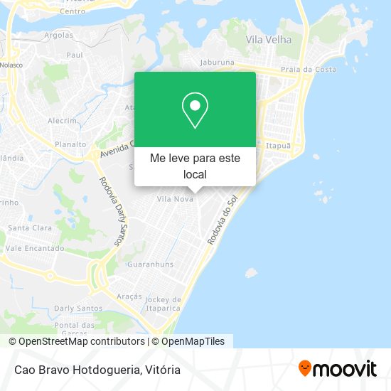 Cao Bravo Hotdogueria mapa