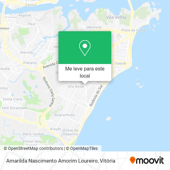 Amarilda Nascimento Amorim Loureiro mapa