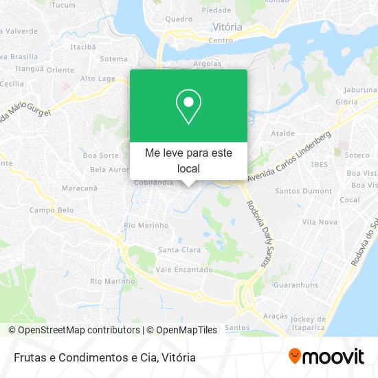 Frutas e Condimentos e Cia mapa