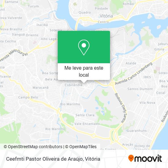 Ceefmti Pastor Oliveira de Araújo mapa