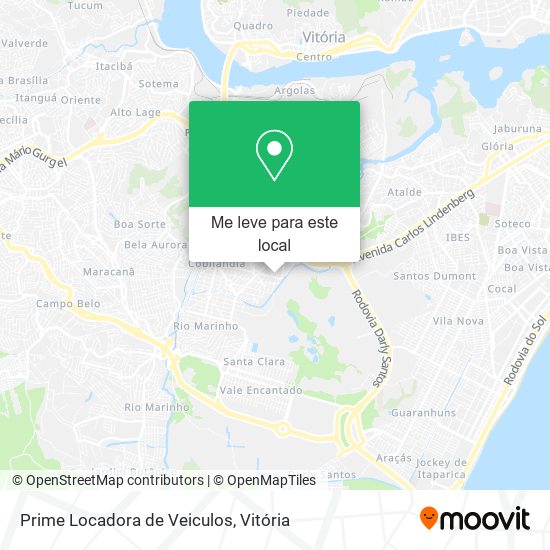 Prime Locadora de Veiculos mapa