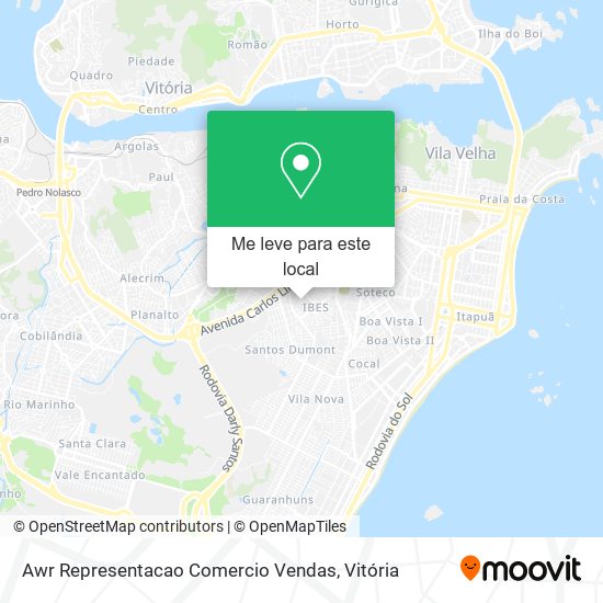 Awr Representacao Comercio Vendas mapa
