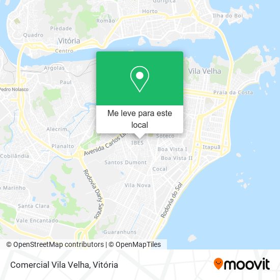 Comercial Vila Velha mapa