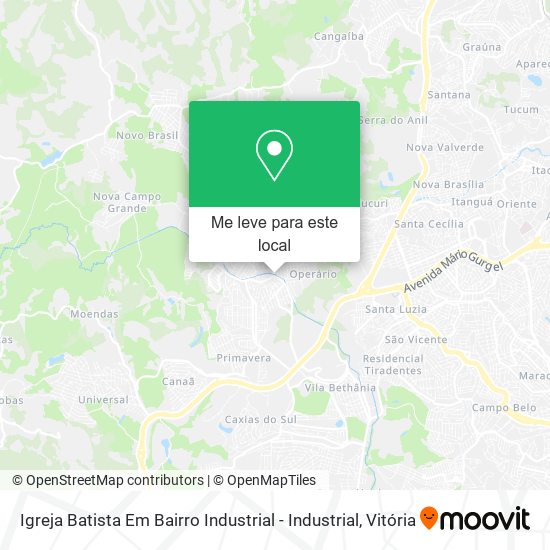 Igreja Batista Em Bairro Industrial - Industrial mapa