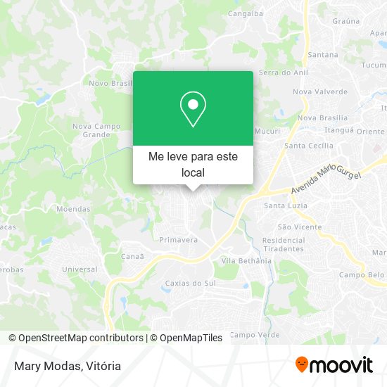 Mary Modas mapa
