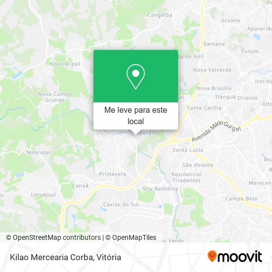 Kilao Mercearia Corba mapa