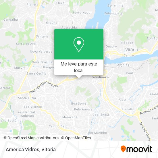 America Vidros mapa
