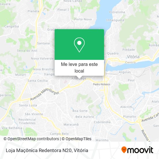 Loja Maçônica Redentora N20 mapa