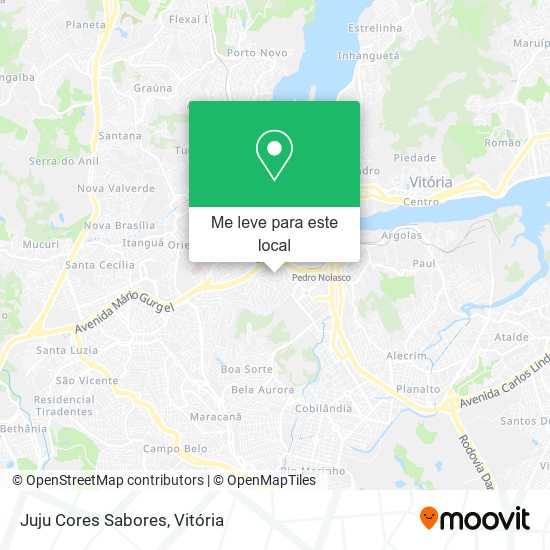 Juju Cores Sabores mapa
