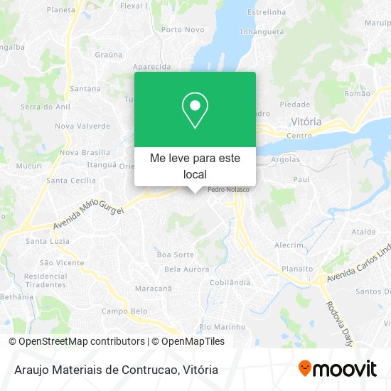 Araujo Materiais de Contrucao mapa