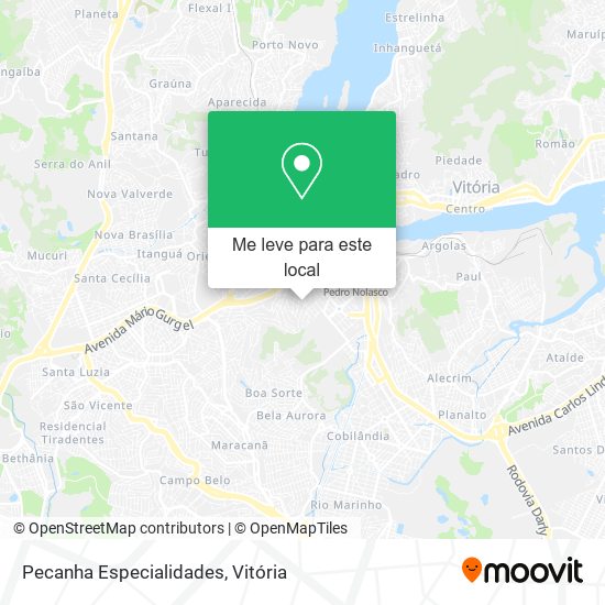Pecanha Especialidades mapa
