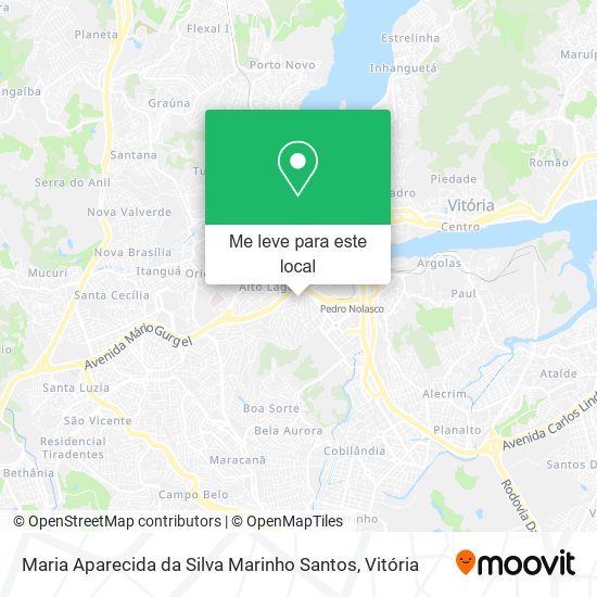 Maria Aparecida da Silva Marinho Santos mapa