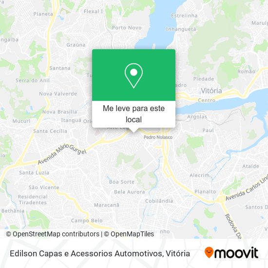 Edilson Capas e Acessorios Automotivos mapa