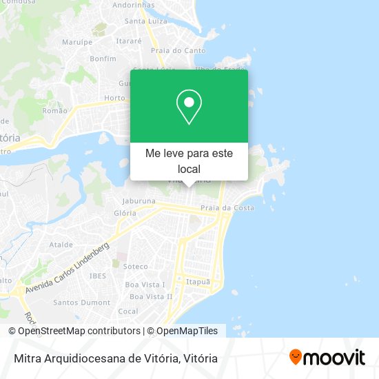 Mitra Arquidiocesana de Vitória mapa