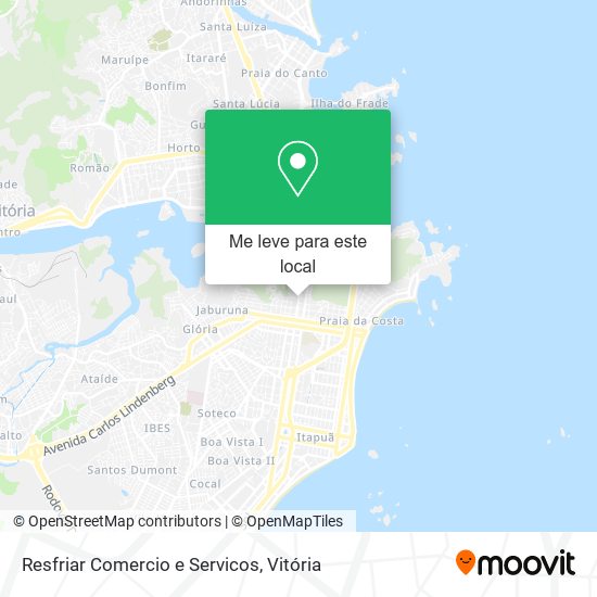 Resfriar Comercio e Servicos mapa