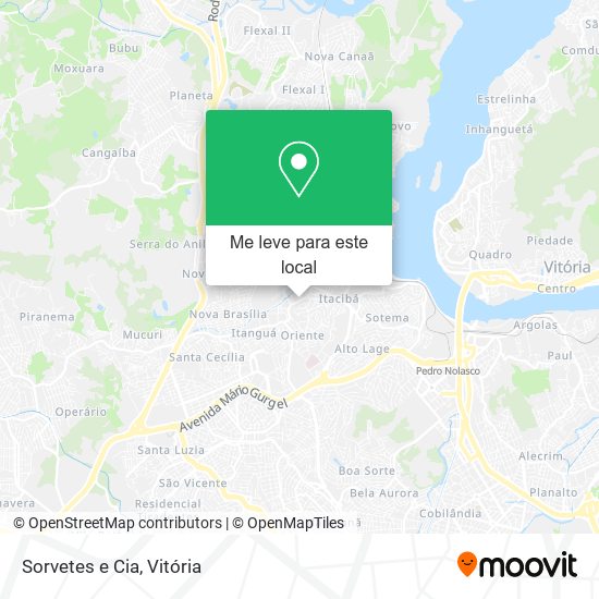 Sorvetes e Cia mapa