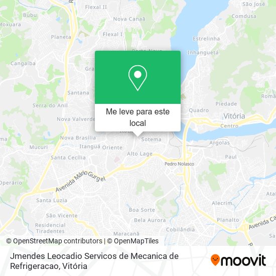 Jmendes Leocadio Servicos de Mecanica de Refrigeracao mapa