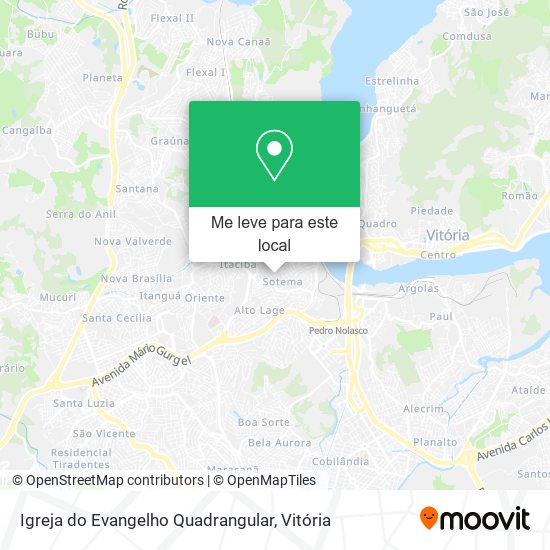 Igreja do Evangelho Quadrangular mapa