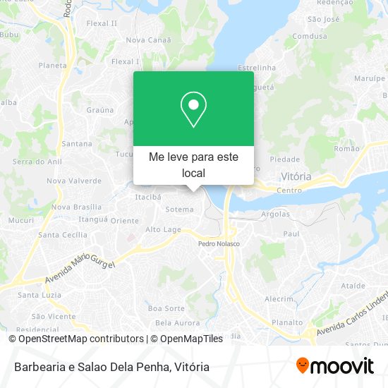 Barbearia e Salao Dela Penha mapa