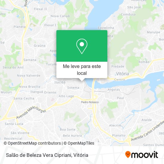 Salão de Beleza Vera Cipriani mapa