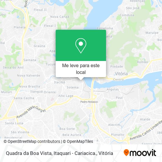 Quadra da Boa Vista, Itaquari - Cariacica. mapa