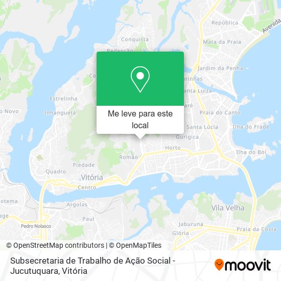 Subsecretaria de Trabalho de Ação Social - Jucutuquara mapa