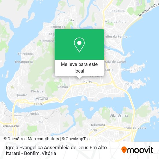 Igreja Evangélica Assembléia de Deus Em Alto Itararé - Bonfim mapa