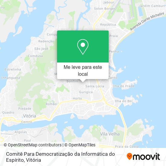 Comitê Para Democratização da Informática do Espírito mapa