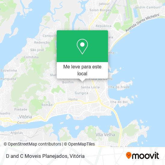 D and C Moveis Planejados mapa