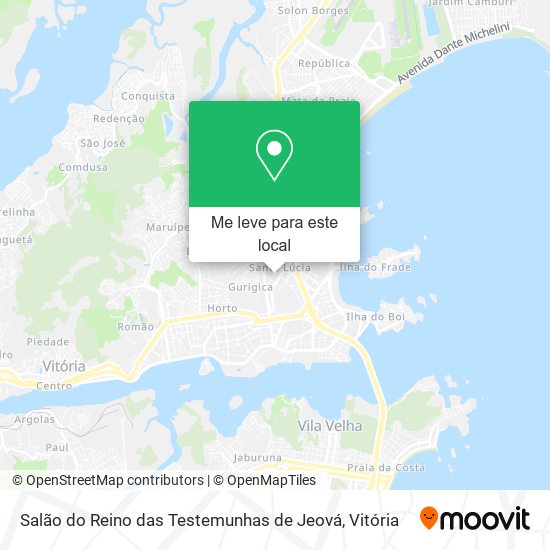 Salão do Reino das Testemunhas de Jeová mapa