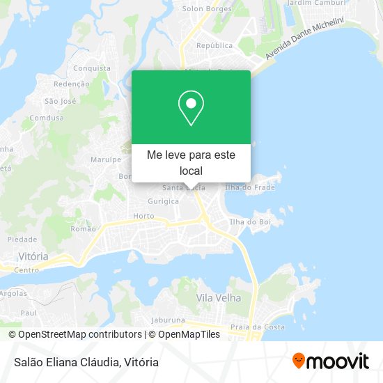 Salão Eliana Cláudia mapa