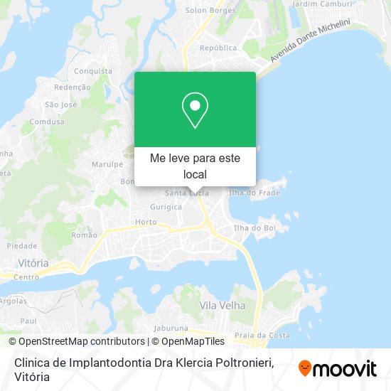 Clinica de Implantodontia Dra Klercia Poltronieri mapa