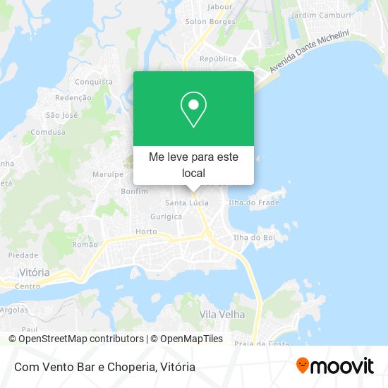 Com Vento Bar e Choperia mapa